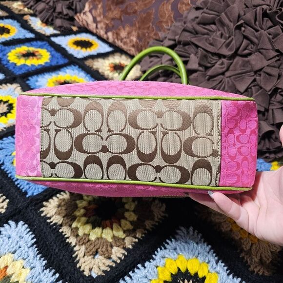 RARE Coach Y2K North South Bleeker Daisy Patchwork Tote Purse - Picture 7 of 10